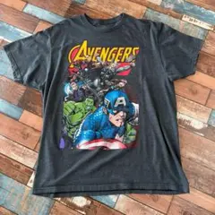 即日発送！MARVEL アベンジャーズ 灰色グレー アメコミ メンズ 古着