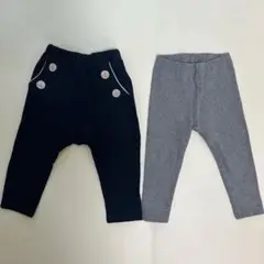 GU UNIQLO 90サイズ　ネイビー・グレー パンツセット