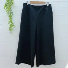 【ジョルジュレッシュ】 ワイドパンツ ガウチョパンツ (M-L) ブラック