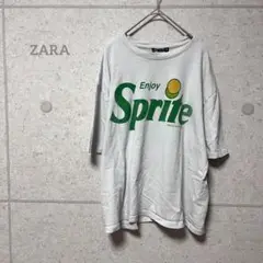 【ザラ】 スプライト　ダメージ　ロゴ Tシャツ Mサイズ　レディース　856