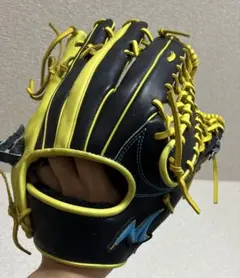 ノーリミット 新品 湯もみさ済み青い軟式用グローブ 金色ロゴ付き ノーリミット 新品 湯もみさ済み青い軟式用グローブ 金色ロゴ付き