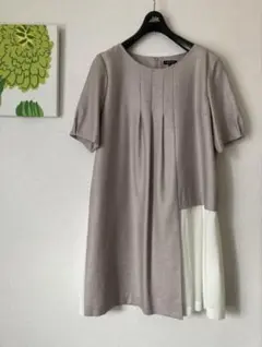 ⭐︎42サイズ♪ インディヴィ　デザインワンピース　大きいサイズ