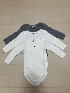PETIT BATEAU/プチバトー　ロンパース3点セット