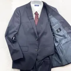 極美品　オンリー　現行　スリーピース　REDA スーツ　ジャケット　ネイビー