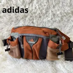adidas ウエストポーチ ボディバッグ オレンジ系 多機能