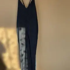 ブルー デニム サロペット　M