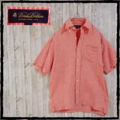 美品 ブルックスブラザーズ BrooksBrothers 半袖チェックシャツ S