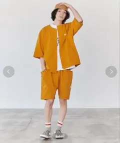【最終値下げ】Coleman オレンジ 半袖シャツ セットアップ M コールマン