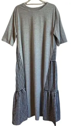 グレー　ワンピース XL ゆったり