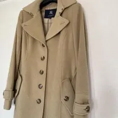 フォックスファー付き Burberry ロングコート