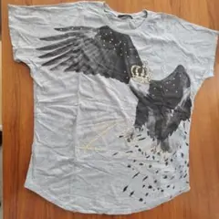 Praia 鷲と王冠のグレーTシャツ