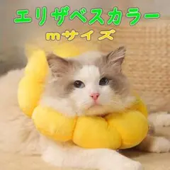 エリザベスカラー 黄色 犬用 猫用 フラワー ひまわり 傷舐め防止