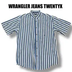 US古着 WRANGLER JEANS TWENTYX 半袖シャツ ストライプ