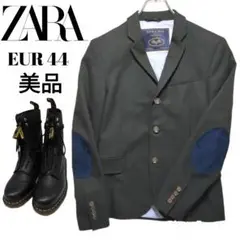 【美品】ZARA ザラ エルボーパッチ テーラードジャケット 肘パッチ メンズ