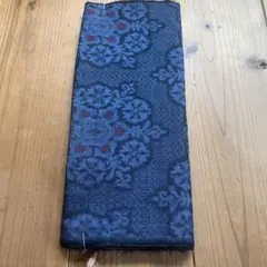 洗い張り反物　紺色 花柄