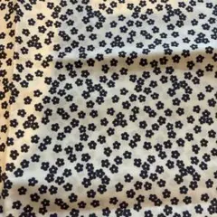 チェックアンドストライプ　小花柄生地　約40×115cm