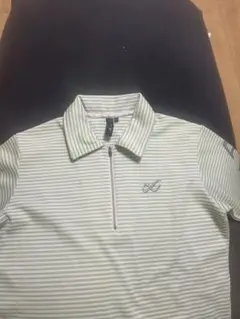 ハーフジップ ストライプシャツ　CWX