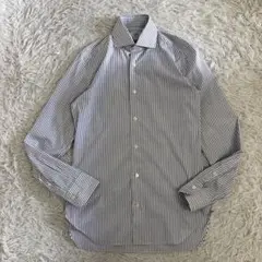 極美品✨BARBA CULTO 長袖シャツ ストライプ ビジネス ストレッチ