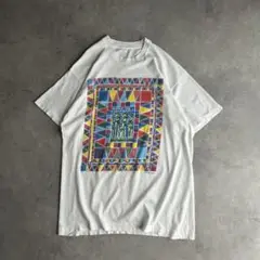 90s アートプリントTシャツ シングルステッチ 環境保護メッセージ