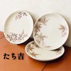 ★たち吉★橘★丸皿★和柄★和食器★紅葉★3枚セット★美品★