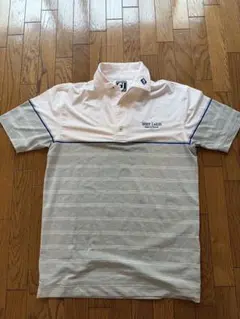 FJ ストライプポロシャツ ホワイト/グレー　限定品