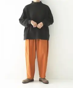 nest Robe 凸凹ヤーンパイルプルオーバー チャコールグレー