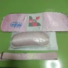 ピンク 前板と枕(ガーゼ紐)、ウェストベルトのセット