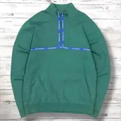 HUF ハーフジップスウェット シンプルロゴ グリーン M 0450