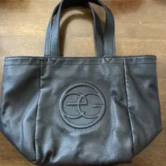 ブラックレザートートバッグ