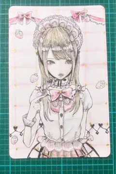 女の子 イラスト 手描き ロリータ 萌えイラスト いちご