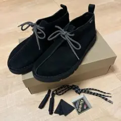 試着のみ CLARKS Desert Trek GTX ブラックスエード