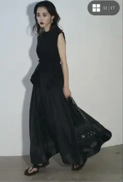 ANDREA &Co. 黒 サスペンダーレーススカート ANDREA&Co. アンドレアアンドコー サスペンダーレーススカート