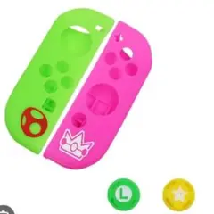 ジョイコン カバー Switch コントローラー マリオ 蛍光色 ボタン