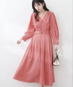 【ako】骨スト優勝カシュクールワンピース LL