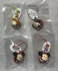 【新品】ツムツム マスコット ストラップ　4点セット
