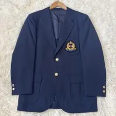【美品】VAN Jacket 紺ブレ ワッペン 金ボタン 背抜き YA-4