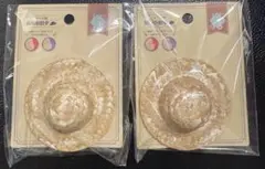 新品未使用　セリア　ドール用　麦わら帽子　ドル活　2点