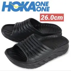 ホカオネオネ HOKA ONE ONE オラ リカバリースライド サンダル 黒