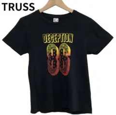 TRUSS DECEPTION 86デカ目プリント　半袖Tシャツ 黒　150㎝