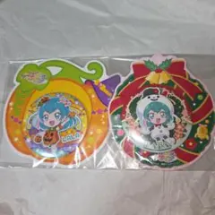 プリキュア　キュアミルキー　羽衣ララ　缶バッジ　ハロウィン　クリスマス　小原好美