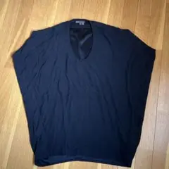 VINCE.　未使用　シルク　オーバーサイズプルオーバーブラウス　ネイビー