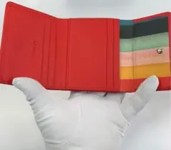 【新品】Paul Smith ポールスミス コンパクト財布 レッド 赤レザー