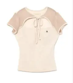 【最安値】andmary Roy ribbon tops ivory