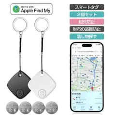 スマートタグ 紛失防止タグ 2個セット スマートトラッカー