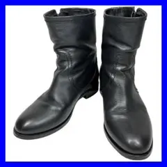 【美品】プラダ (23.5) ショートブーツ サイドジップ エンジニア レザー