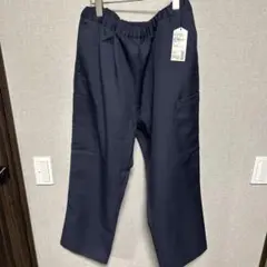 新品無印良品カーゴパンツ L ネイビー ポリエステル100%