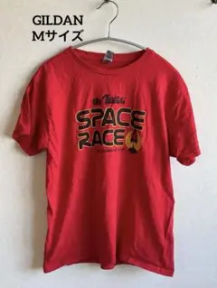 GILDAN ギルダン　レッド Tシャツ 【Mサイズ】 スペースレース
