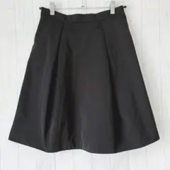 【スクラップルフロムジアップル】 膝丈フレアスカート 日本製 無地 大人可愛い