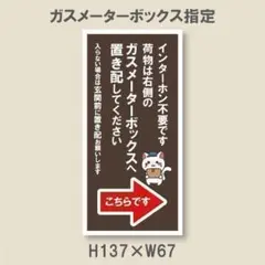 インターホン不要です　荷物は右側のガスメーターボックスへ置き配　マグネット