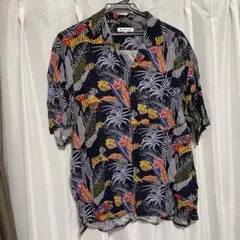 柄シャツ 青 アロハシャツ